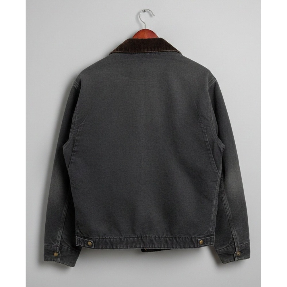 Carhartt J01 BLK Detroit Jacket Duck Canvas Blanket Lined USA Mens XL 25x27 - Picture 2 of 5